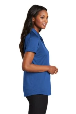 Port Authority Shirts: Women's L569 TB True Blue Ladies Diamond Jacquard Polo -Wrangler Shop 6592 trueblue 3 l569truebluemodelside2 1200w