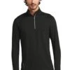 Ogio Shirts: Men's OE335 BLK Black Endurance Nexus 1/4-Zip Pullover -Wrangler Shop 6671 blacktop 1 oe335blacktopmodelfront2 337w