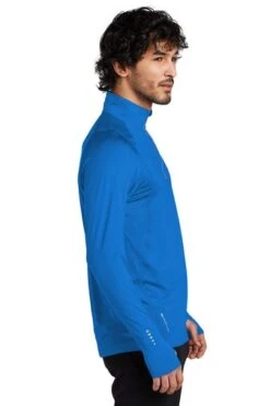 Ogio Shirts: Men's OE335 EBLU Electric Blue Endurance Nexus 1/4-Zip Pullover -Wrangler Shop 6671 elecblue 3 oe335elecbluemodelside2 337w