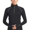 Ogio Shirts: Women's LOE335 BLK Blacktop Nexus 1/4-Zip Pullover -Wrangler Shop 6672 blacktop 1 loe335blacktopmodelfront3 337w
