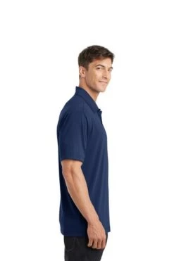 Port Authority Shirts: Men's K568 EB Estate Blue Cotton Touch Performance Polo -Wrangler Shop 6673 estateblue 3 k568estatebluemodelside 337w
