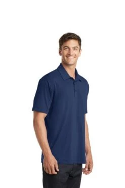 Port Authority Shirts: Men's K568 EB Estate Blue Cotton Touch Performance Polo -Wrangler Shop 6673 estateblue 4 k568estatebluemodel3q 337w
