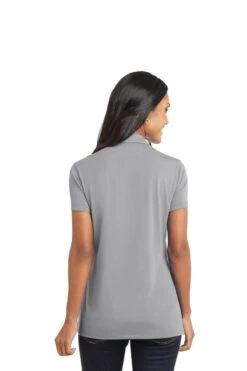 Port Authority Shirts: Women's L568 FG Frost Grey Ladies Cotton Touch Performance Polo -Wrangler Shop 6674 frostgrey 2 l568frostgreymodelback 1200w