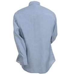 Wrangler Shirts: Men's Chambray 70130 MW Cowboy Cut Long Sleeve Shirt -Wrangler Shop 70130mw wranglerb 01 1 1