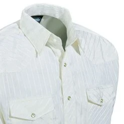 Wrangler Shirts: Men's Light Tan 75226 TN Western Dobby Stripe Long Sleeve Shirt -Wrangler Shop 75226tn wranglercd 01