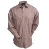 Wrangler Shirts: Men's Tan 75742 TN Sport Western Dobby Stripe Long Sleeve Shirt -Wrangler Shop 75742tn 1