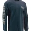 CAT Apparel Shirts: Men's 1510034 10378 Dark Marine Long-Sleeve Cotton Trademark Tee Shirt
