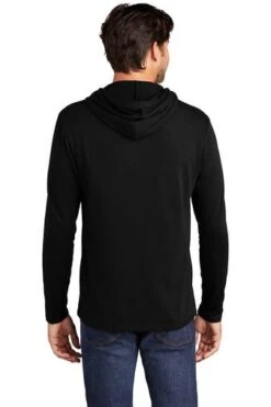 District Sweatshirts: Men's DT571 BLK Black Featherweight French Terry Hoodie -Wrangler Shop 9747 black 2 dt571blackmodelback 337w