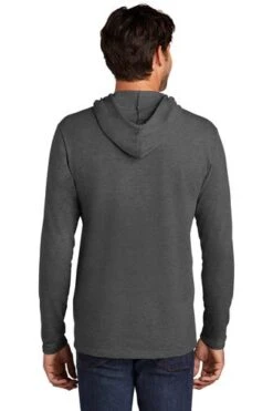 District Sweatshirts: Men's DT571 WC Washed Coal Featherweight French Terry Hoodie -Wrangler Shop 9747 washedcoal 2 dt571washedcoalmodelback 337w