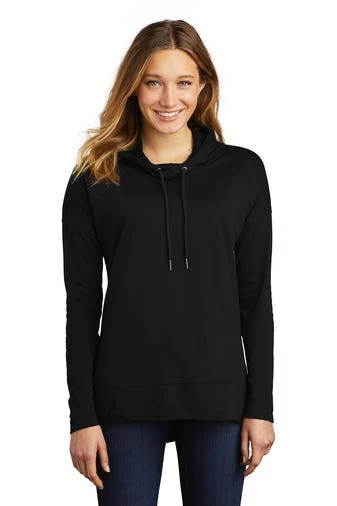 District Sweatshirts: Women's DT671 BLK Black Featherweight French Terry Hoodie 3 District Sweatshirts: Women's DT671 BLK Black Featherweight French Terry Hoodie