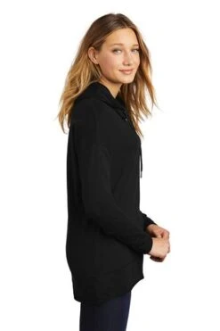 District Sweatshirts: Women's DT671 BLK Black Featherweight French Terry Hoodie 8 District Sweatshirts: Women's DT671 BLK Black Featherweight French Terry Hoodie -Wrangler Shop 9748 black 3 dt671blackmodelside 337w