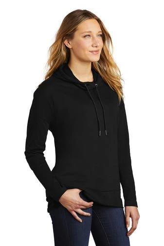 District Sweatshirts: Women's DT671 BLK Black Featherweight French Terry Hoodie 4 District Sweatshirts: Women's DT671 BLK Black Featherweight French Terry Hoodie - Image 2