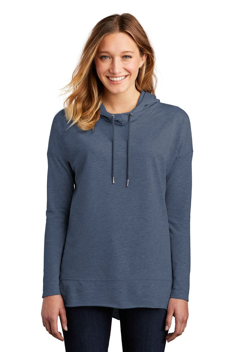 District Sweatshirts: Women's DT671 WI Washed Indigo Featherweight French Terry Hoodie 3 District Sweatshirts: Women's DT671 WI Washed Indigo Featherweight French Terry Hoodie