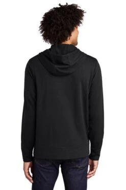 NEW ERA Sport-Tek Jackets: Men's ST293 BTS Black Triad Solid PosiCharge Tri-Blend Wicking Fleece Full-Zip Hooded Jacket -Wrangler Shop 9760 blacktriadso 2 st293blacktriadsomodelback 337w