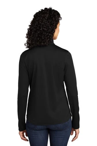 Port Authority Shirts: Women's LK584 BKSG Black Steel Grey Silk Touch Performance 1/4-Zip Shirt 6 Port Authority Shirts: Women's LK584 BKSG Black Steel Grey Silk Touch Performance 1/4-Zip Shirt - Image 4