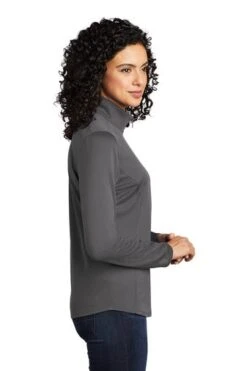 Port Authority Shirts: Women's LK584 SGBK Steel Grey Black Silk Touch Performance 1/4-Zip Shirt 8 Port Authority Shirts: Women's LK584 SGBK Steel Grey Black Silk Touch Performance 1/4-Zip Shirt -Wrangler Shop 9772 steelgreyblk 3 lk584steelgreyblkmodelside 337w