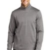 Port Authority Sweatshirts: Men's F248 GGH Gusty Grey Heather Diamond 1/4 Zip Pull Over -Wrangler Shop 9820 gustygreyhth 1 f248gustygreyhthmodelfront 337w