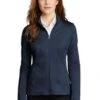 Port Authority Sweatshirts: Women's L249 DBNH Dress Blue Navy Heather Diamond Full Zip -Wrangler Shop 9822 dressblnyhe 1 l249dressblnyhemodelfront 337w