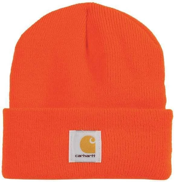Carhartt Hats: Bright Orange Acrylic Watch Cap A18 BOG 3 Carhartt Hats: Bright Orange Acrylic Watch Cap A18 BOG