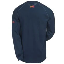 Ariat Shirts: Men's 10013518 Navy Flame-Resistant Long-Sleeve Henley Shirt -Wrangler Shop ariat fr 10013518 b 01