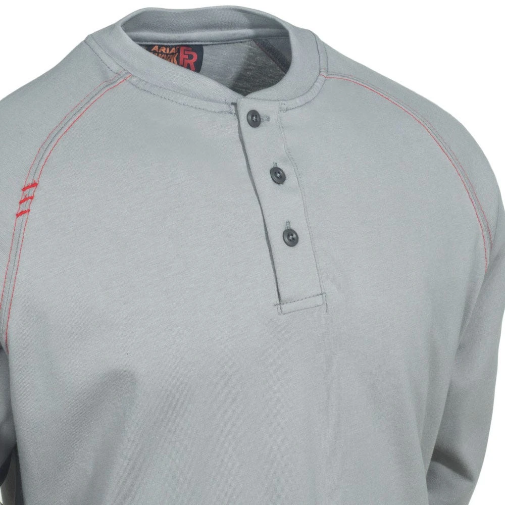 Ariat Shirts: Men's 10013519 Flame-Resistant Long-Sleeve Silver Fox Henley Shirt 4 Ariat Shirts: Men's 10013519 Flame-Resistant Long-Sleeve Silver Fox Henley Shirt - Image 2