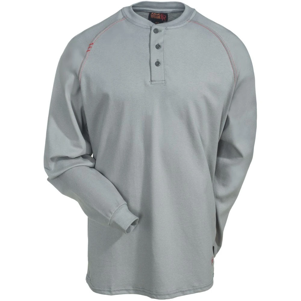 Ariat Shirts: Men's 10013519 Flame-Resistant Long-Sleeve Silver Fox Henley Shirt 5 Ariat Shirts: Men's 10013519 Flame-Resistant Long-Sleeve Silver Fox Henley Shirt - Image 3