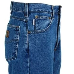 Carhartt Jeans: Men's B18 DST Stonewash Denim Traditional Fit Jeans -Wrangler Shop b18stw carharttr 01 1