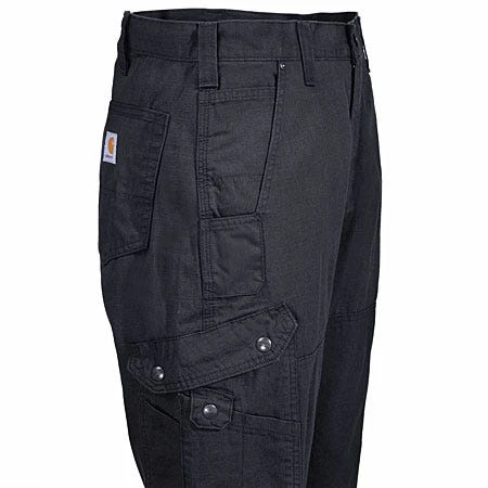 Carhartt Pants: Men's B342 BLK Black Ripstop Cotton Cargo Work Pants 3 Carhartt Pants: Men's B342 BLK Black Ripstop Cotton Cargo Work Pants