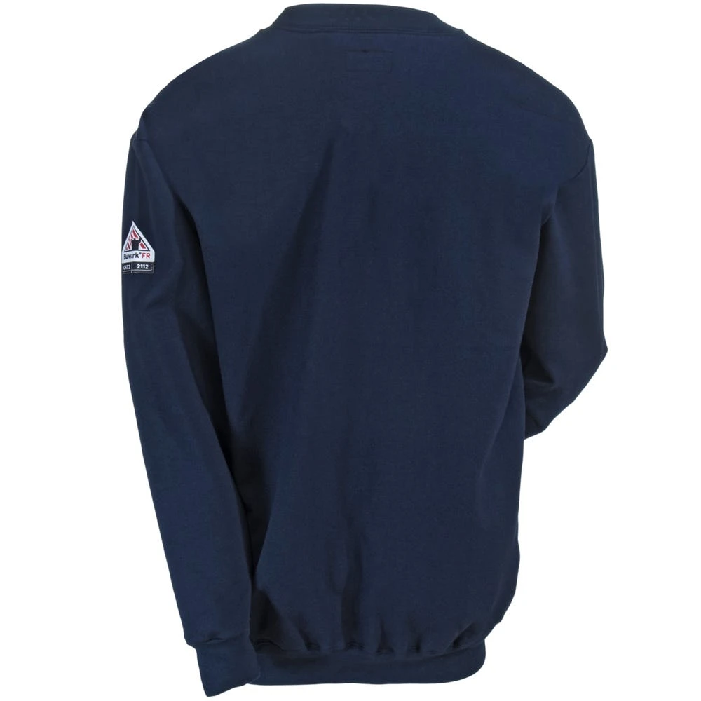 Bulwark Sweatshirts: Men's SEC2 NV Flame-Resistant Navy Blue Crewneck 4 Bulwark Sweatshirts: Men's SEC2 NV Flame-Resistant Navy Blue Crewneck - Image 3