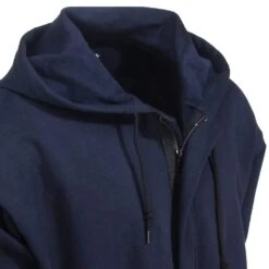 Bulwark Sweatshirts: Men's SEH4 NV Navy Flame-Resistant Hooded Zip-Up Sweatshirt -Wrangler Shop bulwark seh4nv2 cd 01