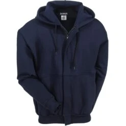 Bulwark Sweatshirts: Men's SEH4 NV Navy Flame-Resistant Hooded Zip-Up Sweatshirt -Wrangler Shop bulwark seh4nv2 f 01