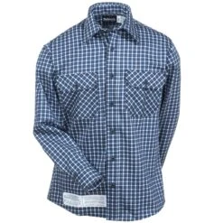 Bulwark Shirts: Men's SLD6 NK Flame-Resistant Long Sleeve Plaid Shirt 7 Bulwark Shirts: Men's SLD6 NK Flame-Resistant Long Sleeve Plaid Shirt -Wrangler Shop bulwark sld6 nk2 f 01