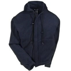 Bulwark Sweatshirts: Men's Blue SMH6 NV Flame-Resistant Hooded Sweatshirt -Wrangler Shop bulwark smh6 nv f 01