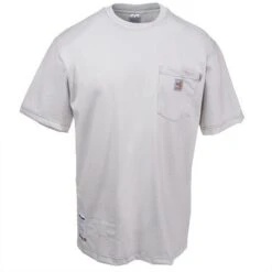 Carhartt Force Shirts: Men's Force Grey 100234 051 Flame Resistant Short Sleeve Shirt -Wrangler Shop carhartt 100234 051 f 01