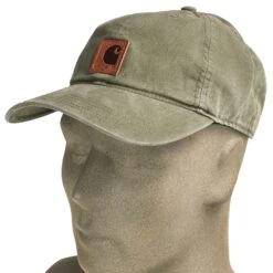 Carhartt Hats: Men's 100289 301 Army Green Odessa Canvas Cap -Wrangler Shop carhartt 100289 301 p 01