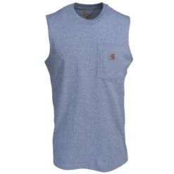 Carhartt Shirts: Men's Heather Grey 100374 034 Workwear Pocket Sleeveless T-Shirt -Wrangler Shop carhartt 100374 7