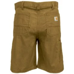 Carhartt Shorts: Men's 102514 918 Rigby Rugged Flex Hickory Brown Canvas Work Shorts -Wrangler Shop carhartt 102514 918 b 01