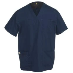 Carhartt Scrubs: Men's C15208 NVY Navy Blue Multi-Pocket Scrub Top -Wrangler Shop carhartt c15208a nvy f 01