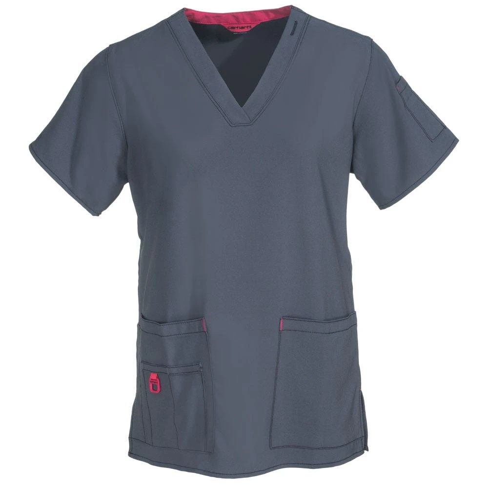Carhartt Scrubs: Women's 12110 PEW Grey V-Neck Media Scrub Top 5 Carhartt Scrubs: Women's 12110 PEW Grey V-Neck Media Scrub Top - Image 3
