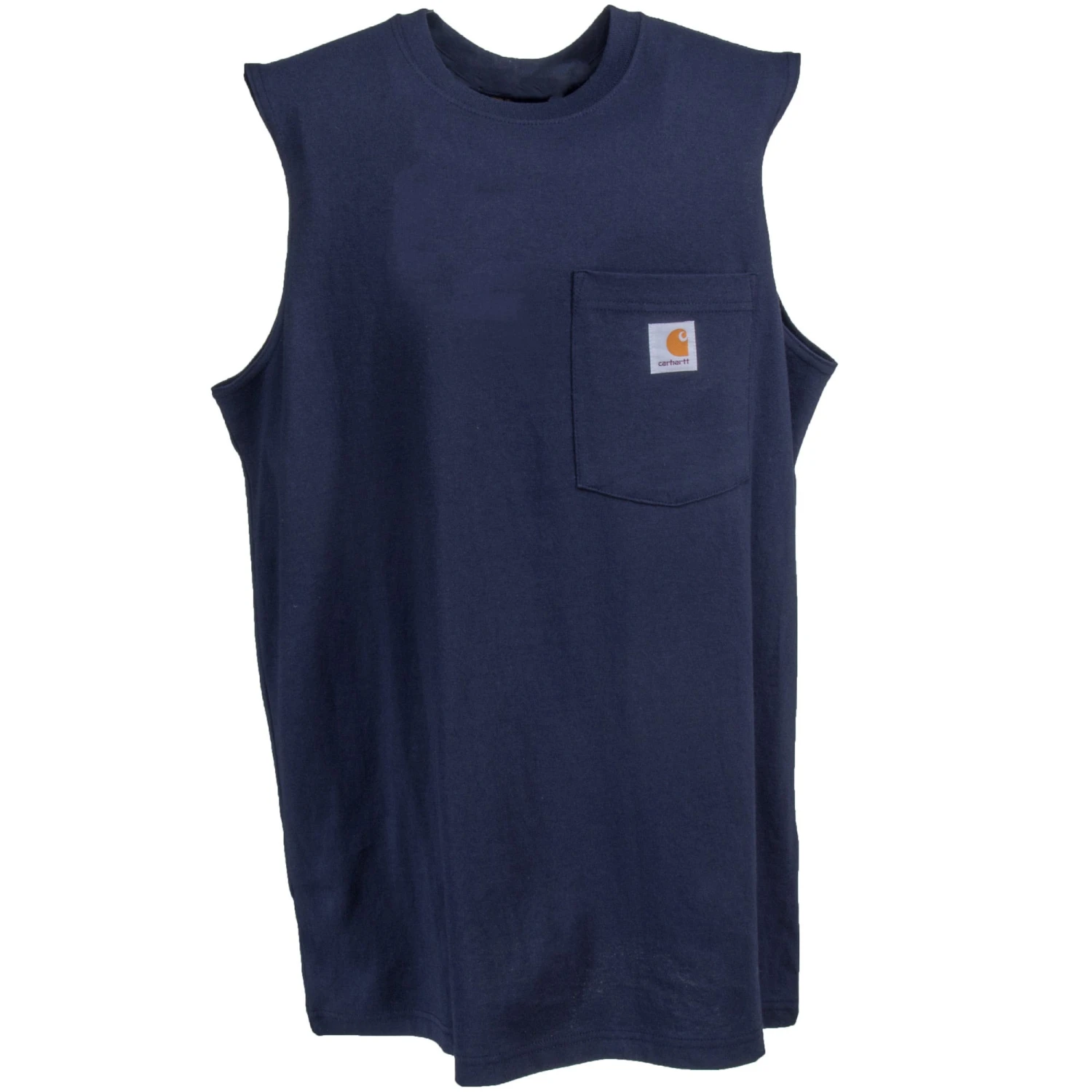Carhartt Shirts: Men's Navy 100374 412 Workwear Pocket Sleeveless T-Shirt 5 Carhartt Shirts: Men's Navy 100374 412 Workwear Pocket Sleeveless T-Shirt - Image 3