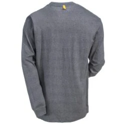 CAT Apparel Shirts: Men's 1510034 004 Heather Grey Trademark Banner Long-Sleeve Tee Shirt