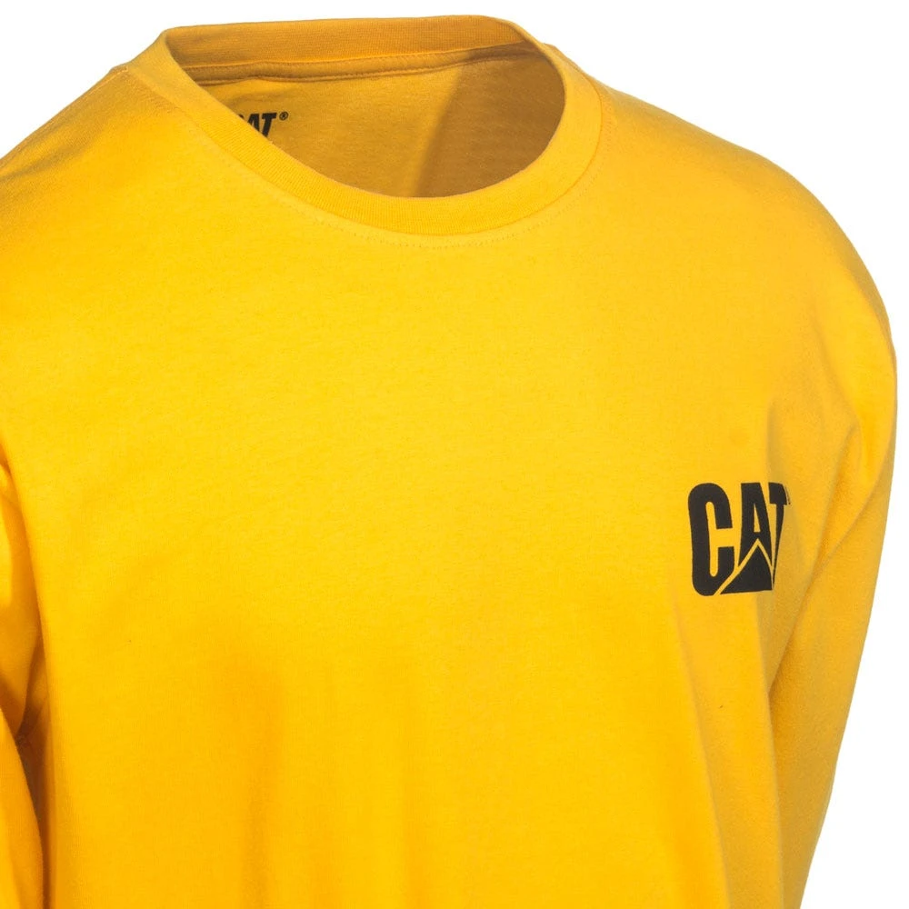 Caterpillar Shirts: Men's 1510034 555 Yellow Trademark Banner Long-Sleeve Tee Shirt 4 Caterpillar Shirts: Men's 1510034 555 Yellow Trademark Banner Long-Sleeve Tee Shirt - Image 2
