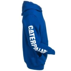 CAT Apparel Sweatshirts: Men's 1910709 95B Bright Blue Trademark Banner Hooded Sweatshirt 11 CAT Apparel Sweatshirts: Men's 1910709 95B Bright Blue Trademark Banner Hooded Sweatshirt -Wrangler Shop cat 1910709 bblu r 01