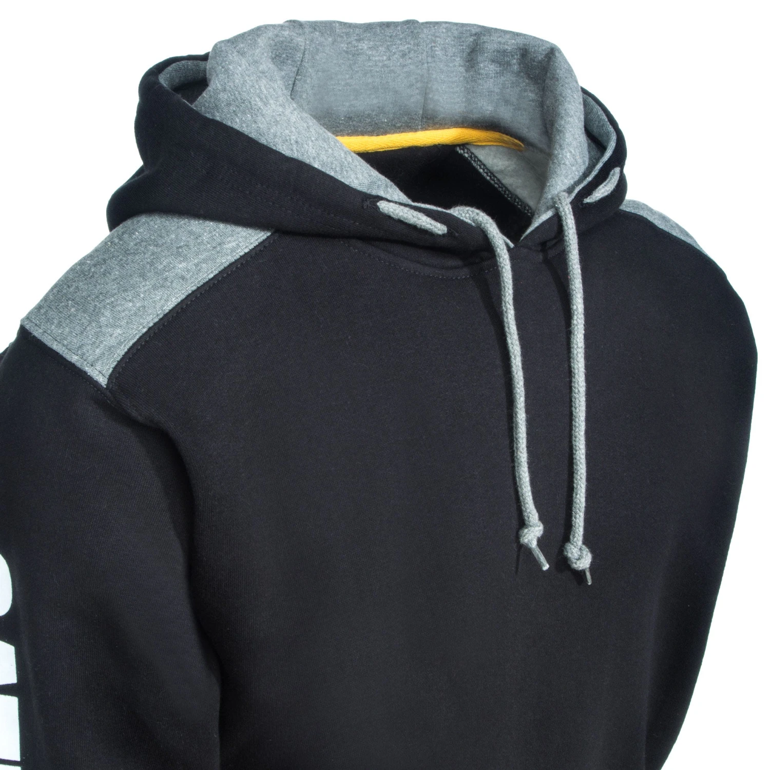 CAT Apparel Sweatshirts: Men's 1910802 016 Black Logo Panel Hooded Sweatshirt 4 CAT Apparel Sweatshirts: Men's 1910802 016 Black Logo Panel Hooded Sweatshirt - Image 2