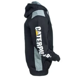 CAT Apparel Sweatshirts: Men's 1910802 016 Black Logo Panel Hooded Sweatshirt 11 CAT Apparel Sweatshirts: Men's 1910802 016 Black Logo Panel Hooded Sweatshirt -Wrangler Shop cat 1910802 016 r 01