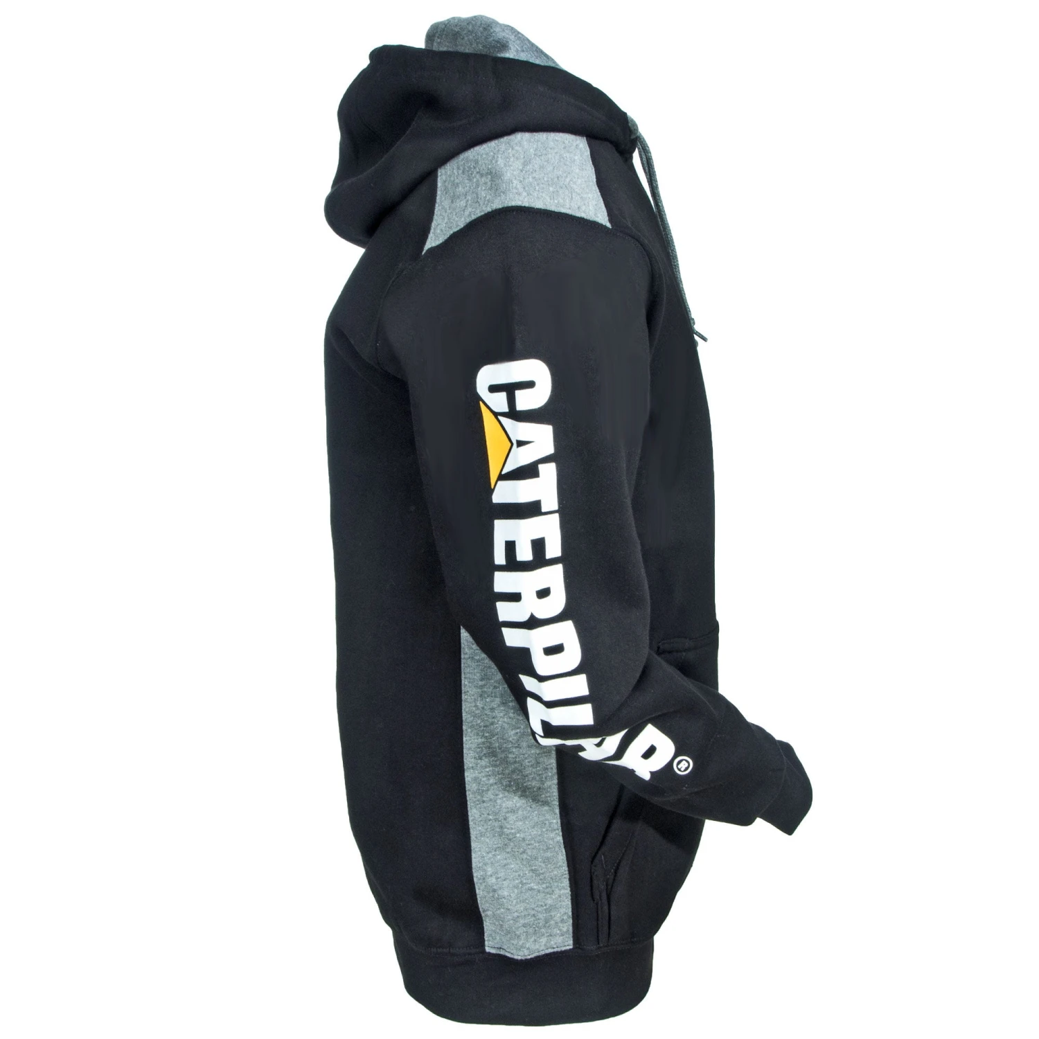 CAT Apparel Sweatshirts: Men's 1910802 016 Black Logo Panel Hooded Sweatshirt 7 CAT Apparel Sweatshirts: Men's 1910802 016 Black Logo Panel Hooded Sweatshirt - Image 5