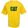 CAT Apparel Shirts: Men's W05324 555 Yellow Trademark Tee Shirt -Wrangler Shop cat w05324 555 b 01