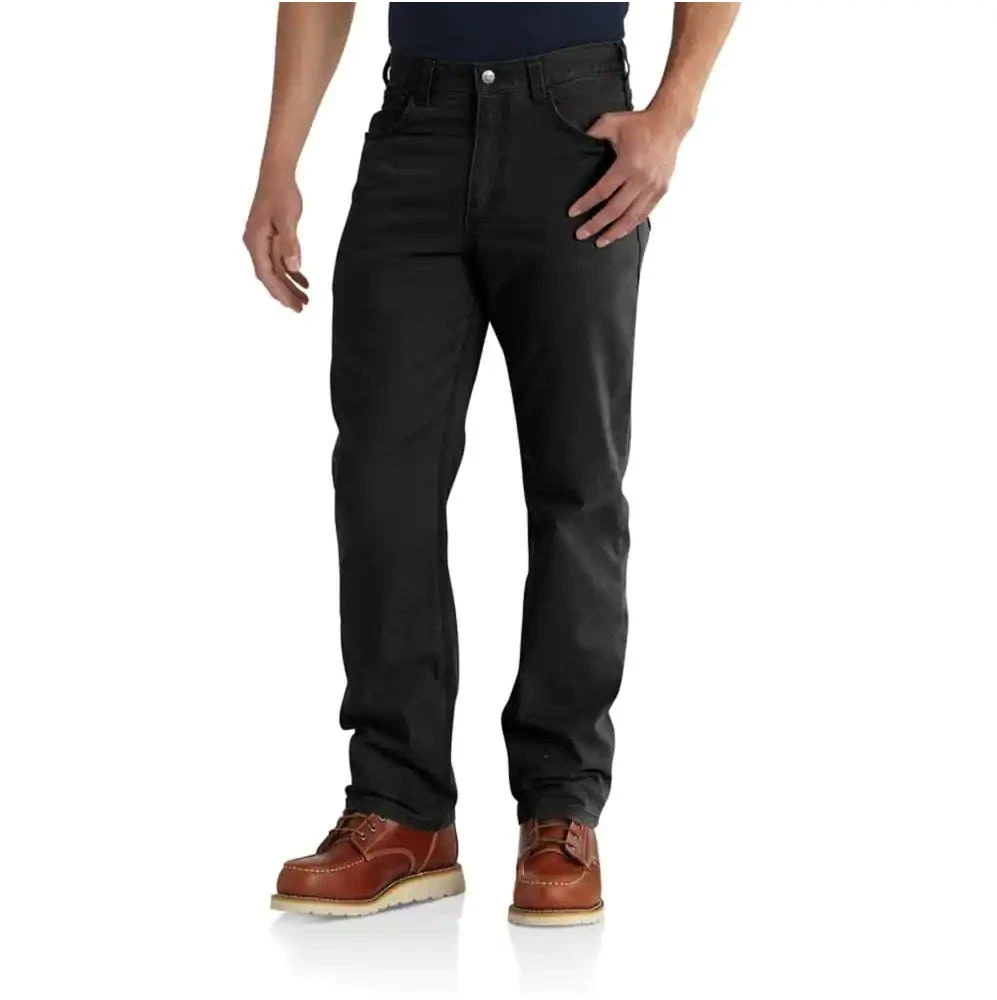 Carhartt Pants: Men's 102517 001 Black Rugged Flex Rigby Five-Pocket Canvas Work Pants 3 Carhartt Pants: Men's 102517 001 Black Rugged Flex Rigby Five-Pocket Canvas Work Pants