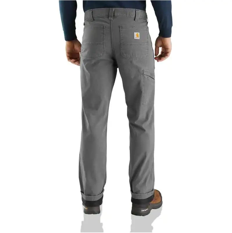 Carhartt Pants: Men's 103342 039 Gravel Rugged Flex Relaxed Fit Canvas Flannel-Lined Utility Work Pant 4 Carhartt Pants: Men's 103342 039 Gravel Rugged Flex Relaxed Fit Canvas Flannel-Lined Utility Work Pant - Image 2