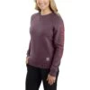 Carhartt Sweatshirts: Women's 104410 V27 Blackberry Heather Crewneck Relaxed Fit Graphic Sweatshirt -Wrangler Shop download 2022 05 19t154718.695